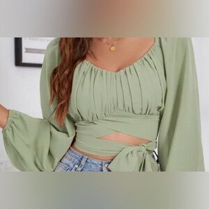 Elegant Green Women's Top
